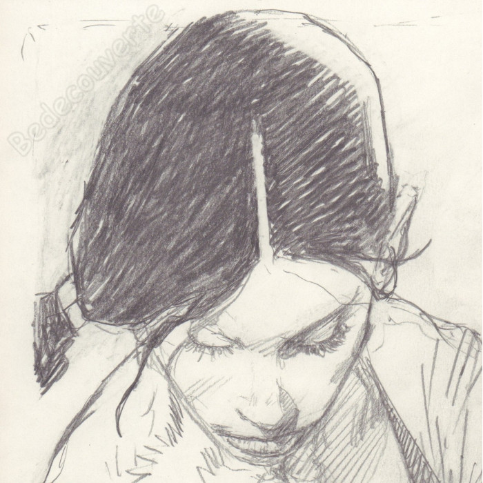 Liberatore Tanino - Dessin Original Portrait de femme - F