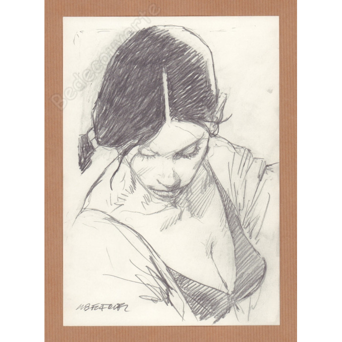 Liberatore Tanino - Dessin Original Portrait de femme - F