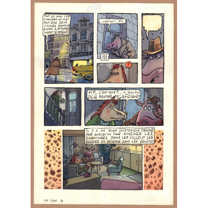 De Moor Johan - Planche Originale La Vache A mort l'homme, vive l'ozone P.50