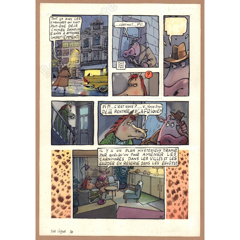 De Moor Johan - Planche Originale La Vache A mort l'homme, vive l'ozone P.50
