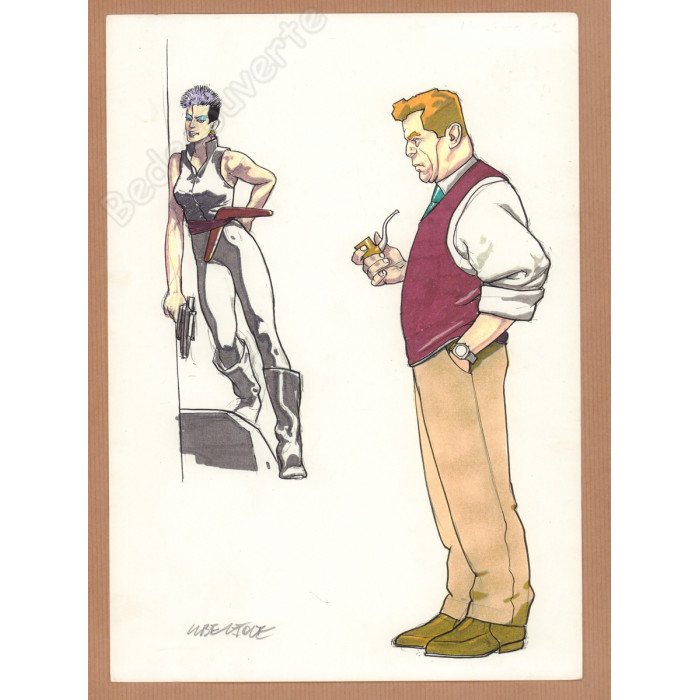 Liberatore Tanino - Dessin Original L'enquête