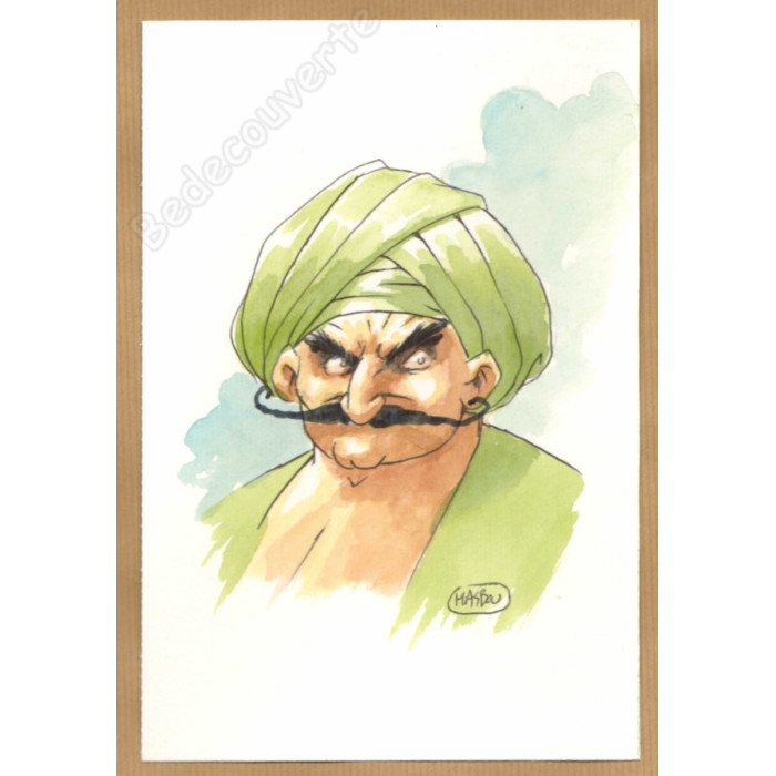 Masbou - Dessin original De Cape et de Crocs Kader