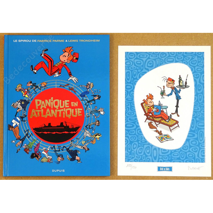 Parme - Spirou Panique en Atlantique EO + ex-libris