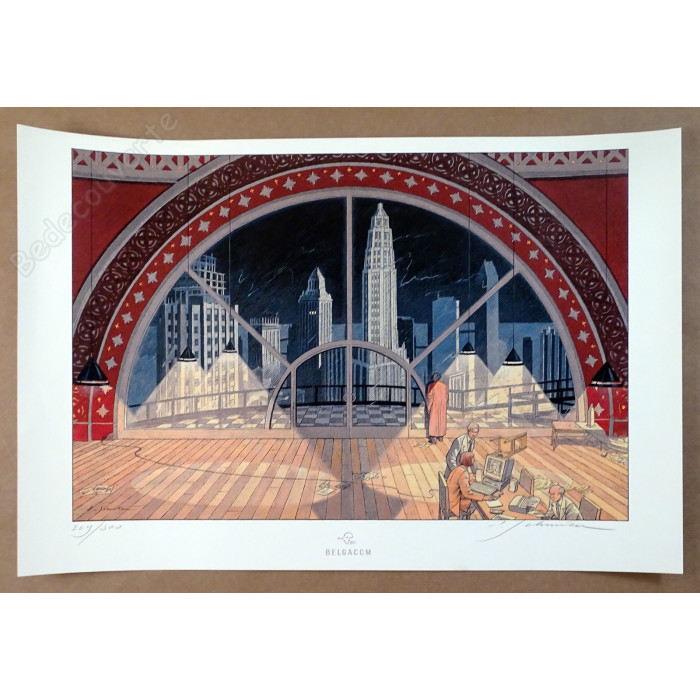 François Schuiten - Vue de Bruxelles Belgacom