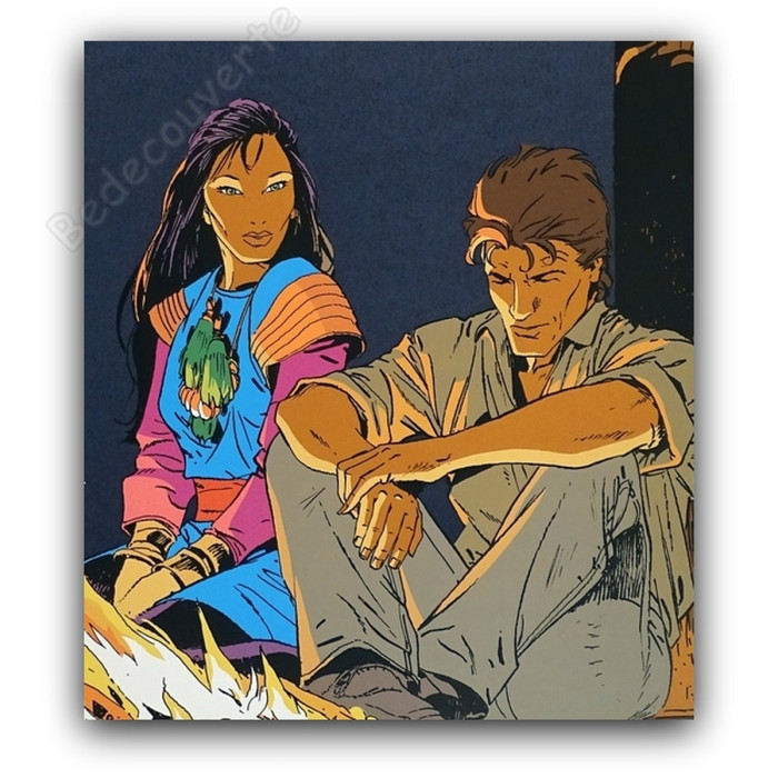 Francq - Largo Winch Le feu de camp Sérigraphie