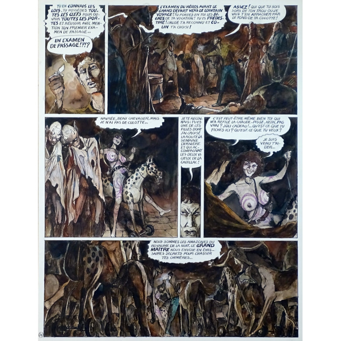 Marcelé - Planche Originale Le Signe Du Taureau1987 pl.24