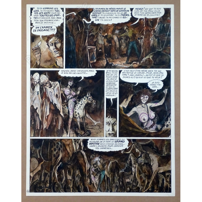 Marcelé - Planche Originale Le Signe Du Taureau1987 pl.24