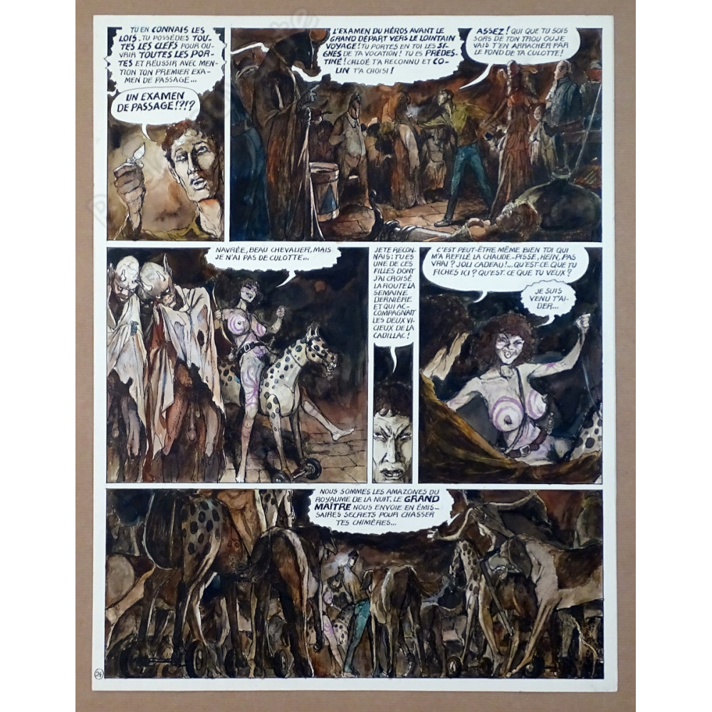 Marcelé - Planche Originale Le Signe Du Taureau1987 pl.24