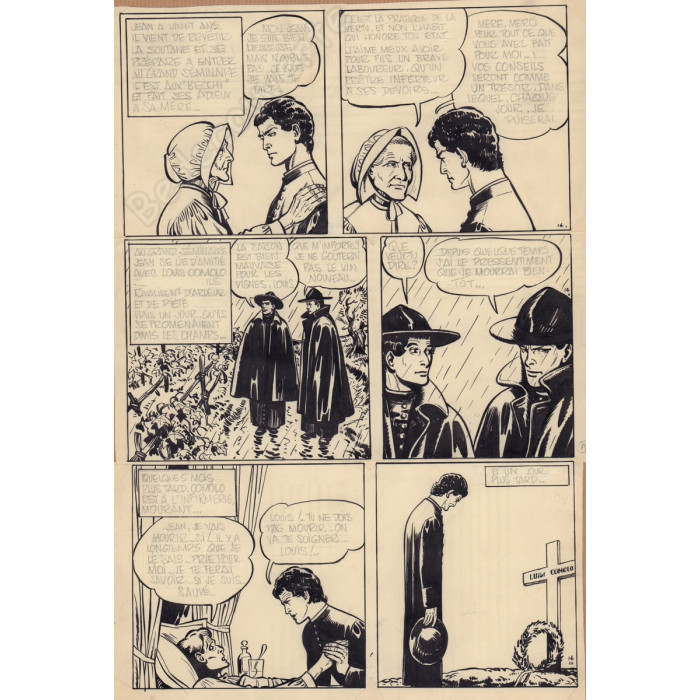 Jijé - Planche originale Don Bosco pl.14