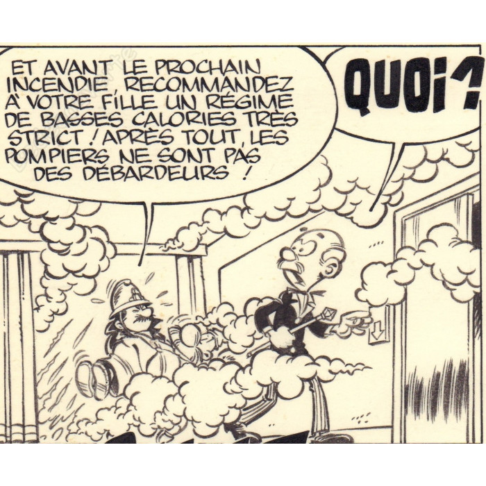 Hachel - Planche originale Papa Talon "Incendie Hôtel" pl.8