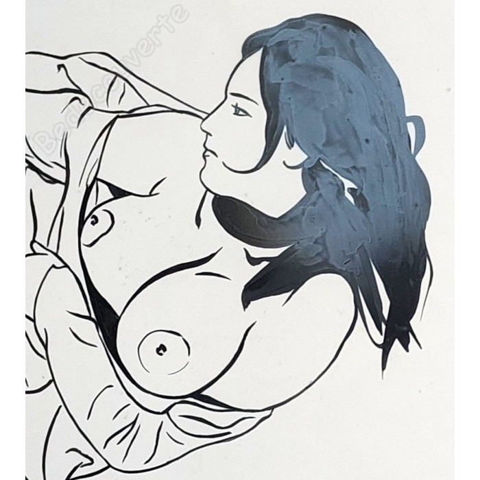 Varenne Alex - Dessin Original Femme Couchée