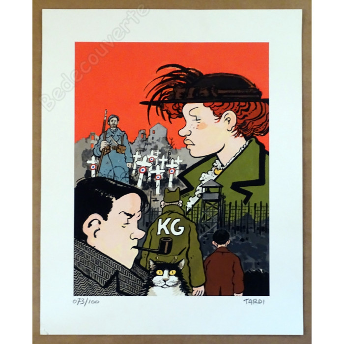 Tardi - Tirage pigmentaire Nestor Burma et Adèle Blanc-Sec