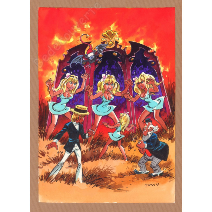 Dany - Dessin Original Olivier Rameau Miroir