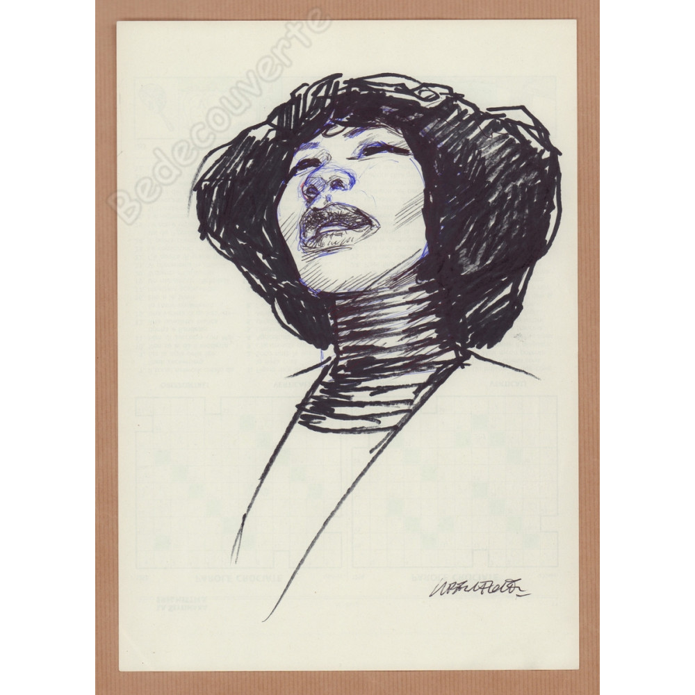 Liberatore Tanino - Dessin Original Portrait de Femme- F