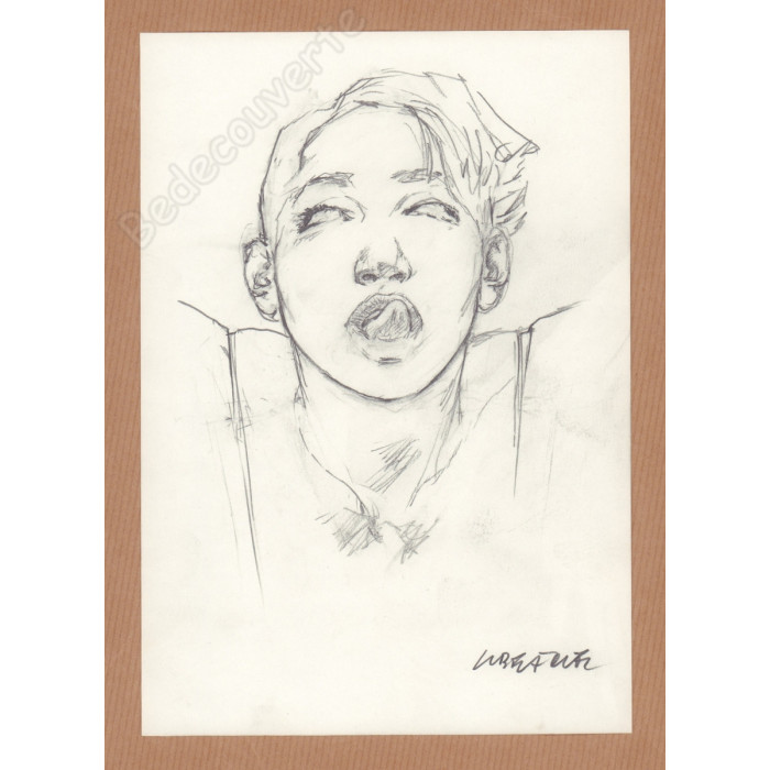 Liberatore Tanino - Dessin Original Portrait de Femme - H