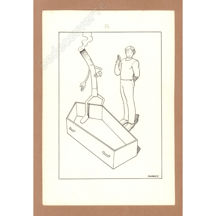 Moebius - Dessin Original pour l'ouvrage Eloge de la sieste 1992