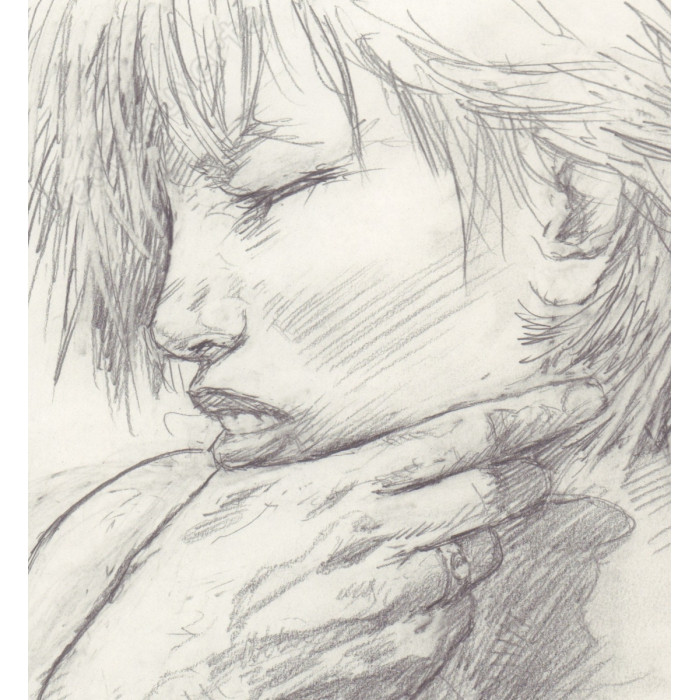 Liberatore Tanino - Dessin Original Portrait de Femme- L