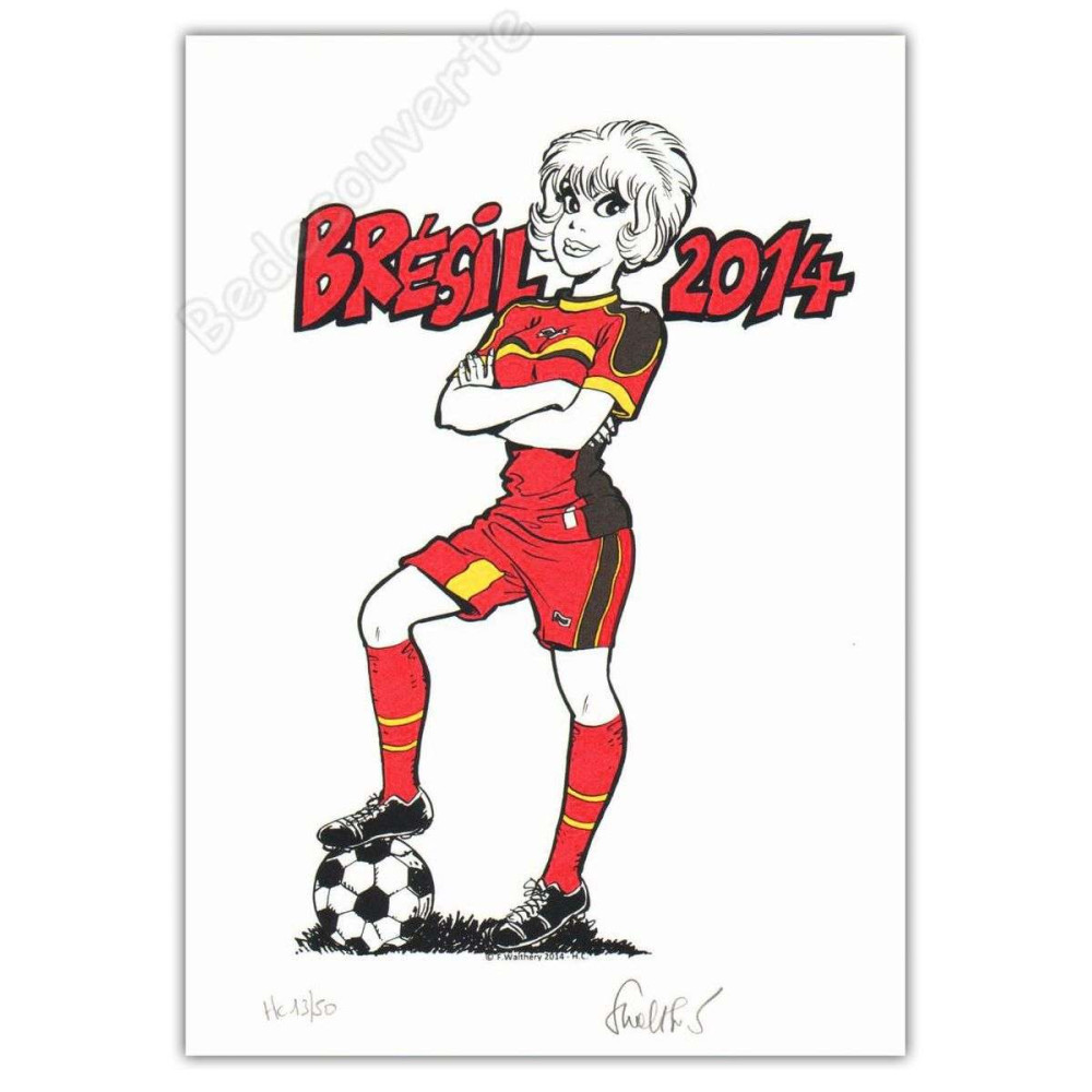 Walthery - Natacha Coupe du monde Brésil 2014 Diables Rouges 01