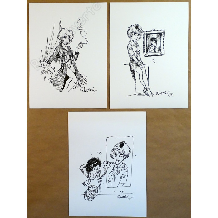 Walthéry - Portfolio Il était 7 fois n°36 + Dédicace n°58/77