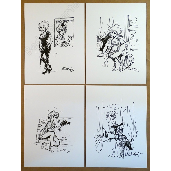Walthéry - Portfolio Il était 7 fois n°36 + Dédicace n°58/77