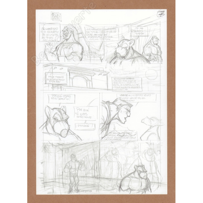 Martin Oscar - Page de Story Board Original Solo