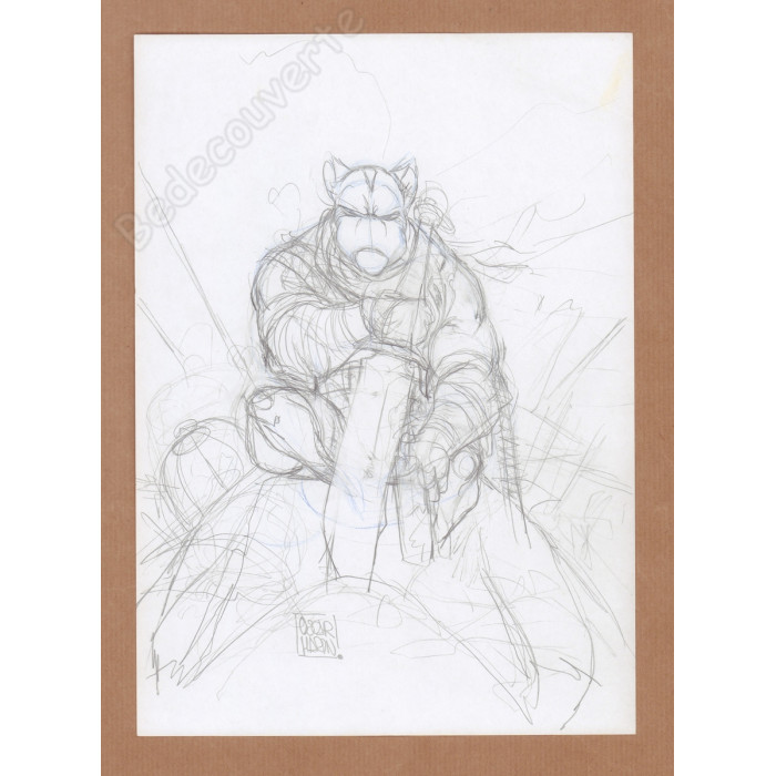Martin Oscar - Dessin Original Solo et son épée