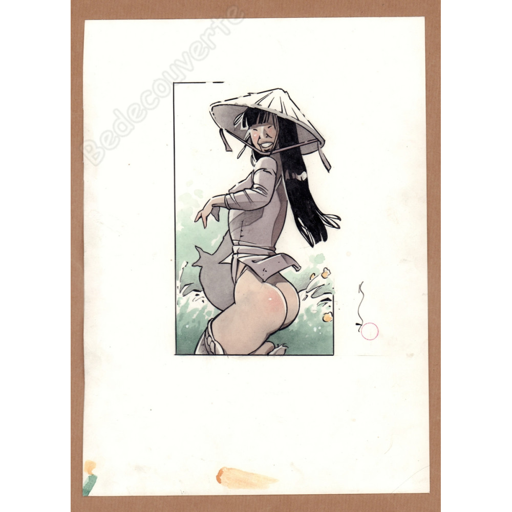 Michetz - Dessin Original Chapeau Erotique