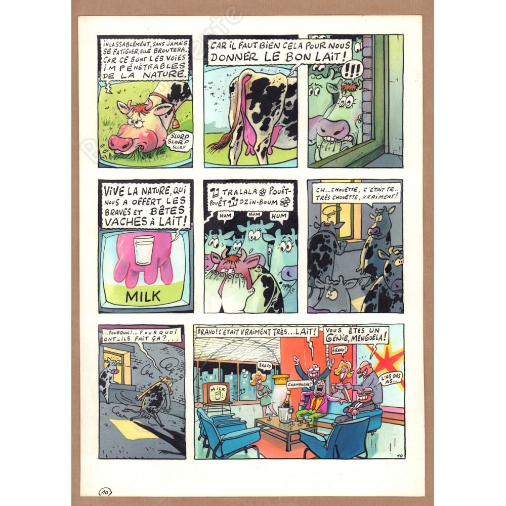 De Moor Johan - Planche Originale La Vache Peaux De Vache pl.10