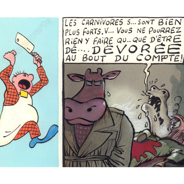 De Moor Johan - Planche Originale La Vache A Mort L'Homme Vive L'Ozone pl.55