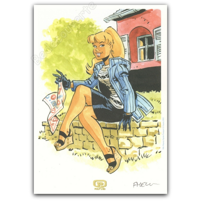 Meynet - Seccotine assise sur un muret