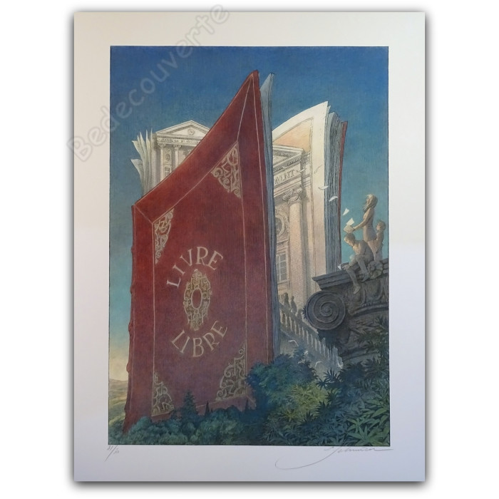 François Schuiten - Livre Libre Estampe Encre Pigmentaire