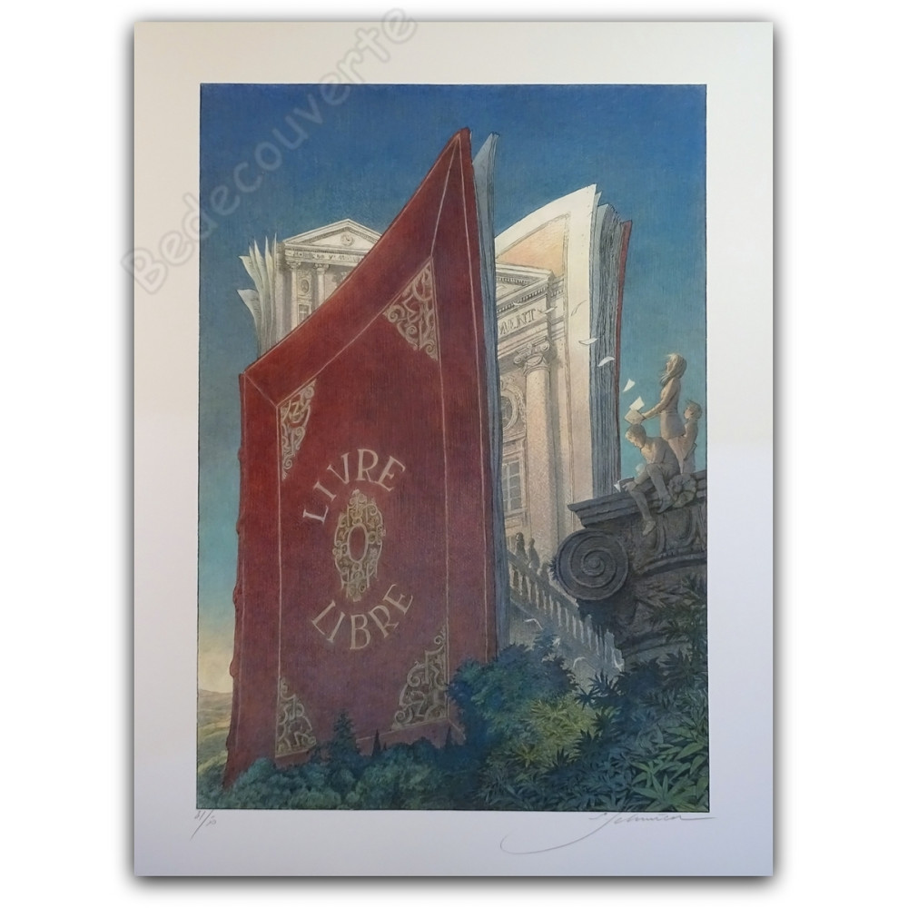François Schuiten - Livre Libre Estampe Encre Pigmentaire