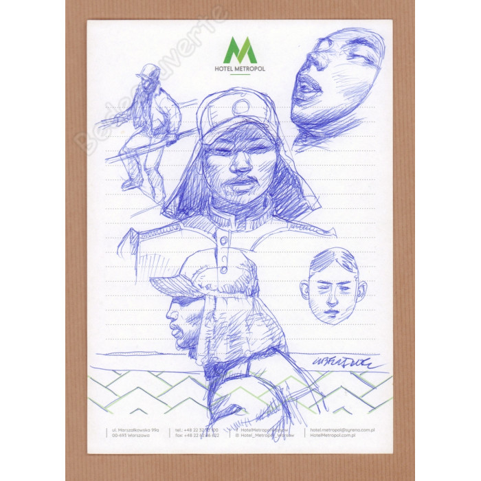 Liberatore Tanino - Dessin Original Les 5 Visages