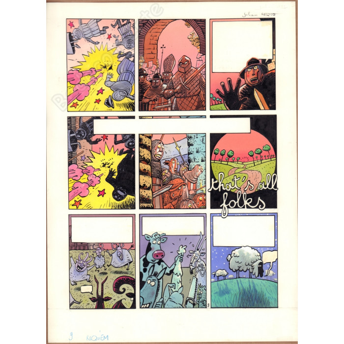 De Moor Johan - Planche Originale Lait Entier Requiem Pour Une Vache pl.9