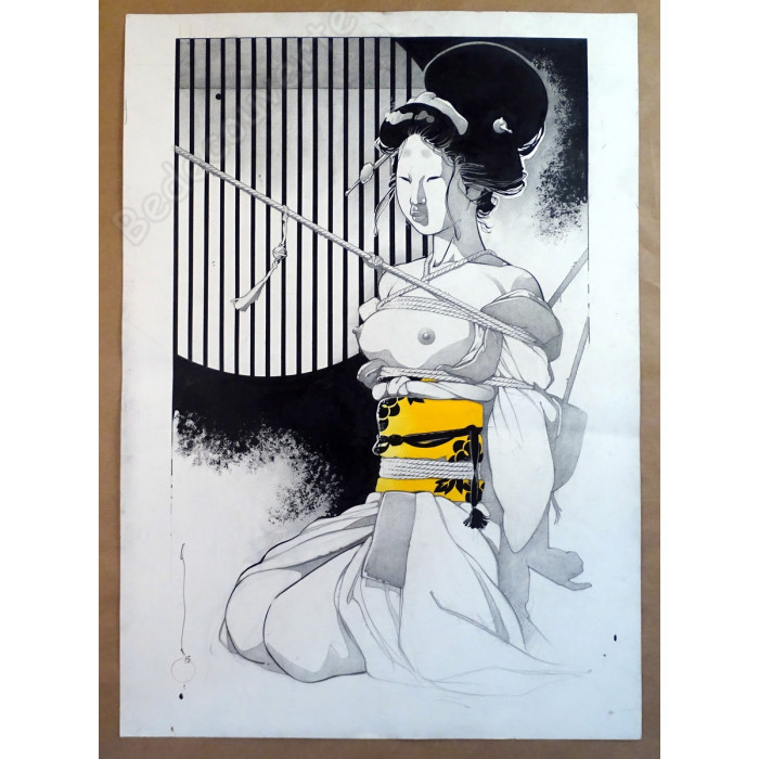 Michetz - Dessin Original Geisha Ligotée