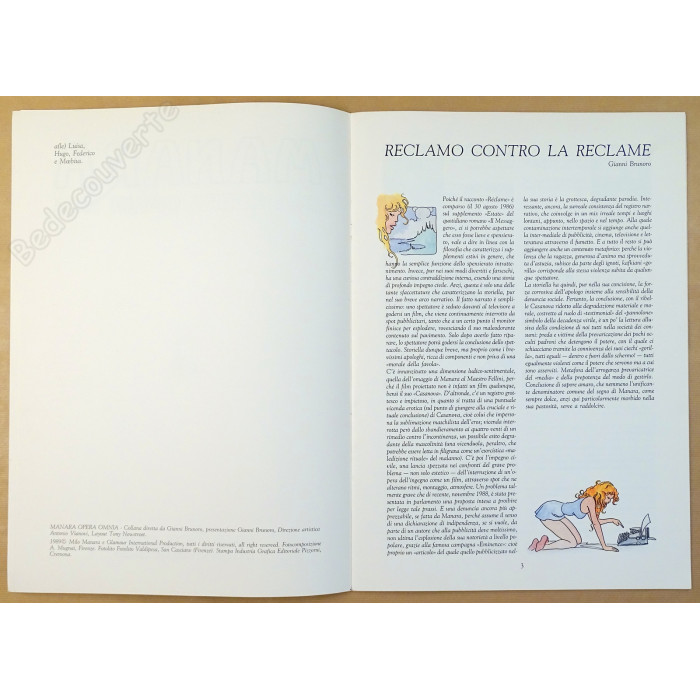 Manara - 1986 Opéra Omnia Reclame