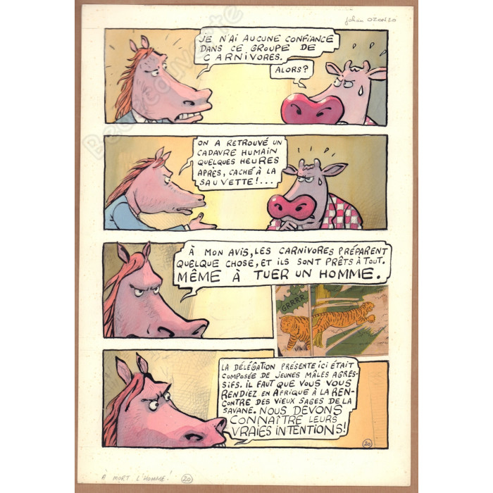 De Moor Johan - Planche Originale La Vache A mort l'homme, vive l'ozone P.20