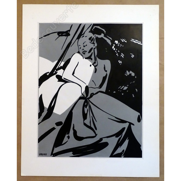 Varenne Alex - Dessin Original Les draps