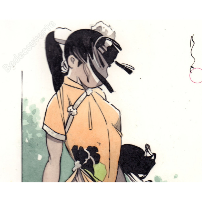 Michetz - Dessin Original Geisha en Kimono