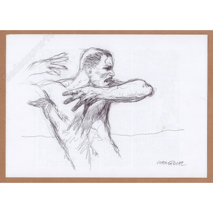 Liberatore Tanino - Dessin Original Portrait Homme