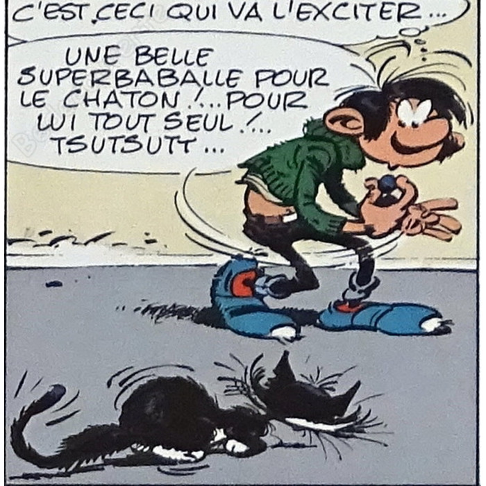 Franquin - Gaston Lagaffe Le Chat Et La Gomme Gag 625