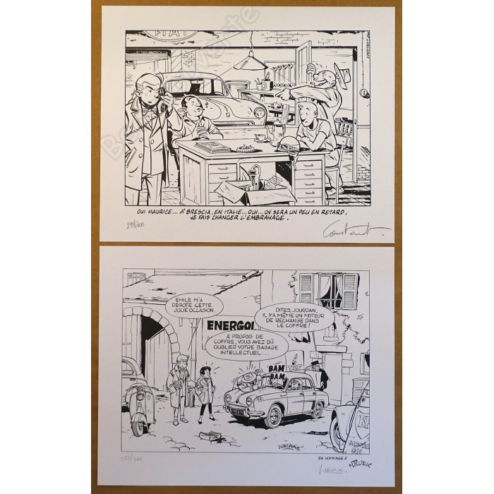 Collectif - Portfolio Hommage à Maurice Tillieux HC 51/150 + Dédicaces Walthéry