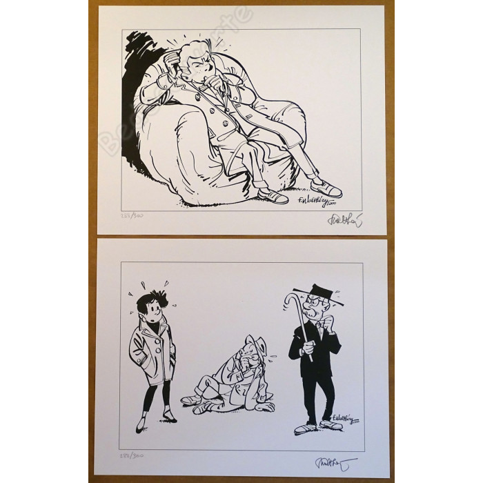 Collectif - Portfolio Hommage à Maurice Tillieux 288/300 + Dédicace Walthéry