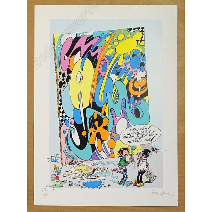 Franquin - Gaston Lagaffe Rempile et Désopile Tirage de Luxe avec Sérigraphie
