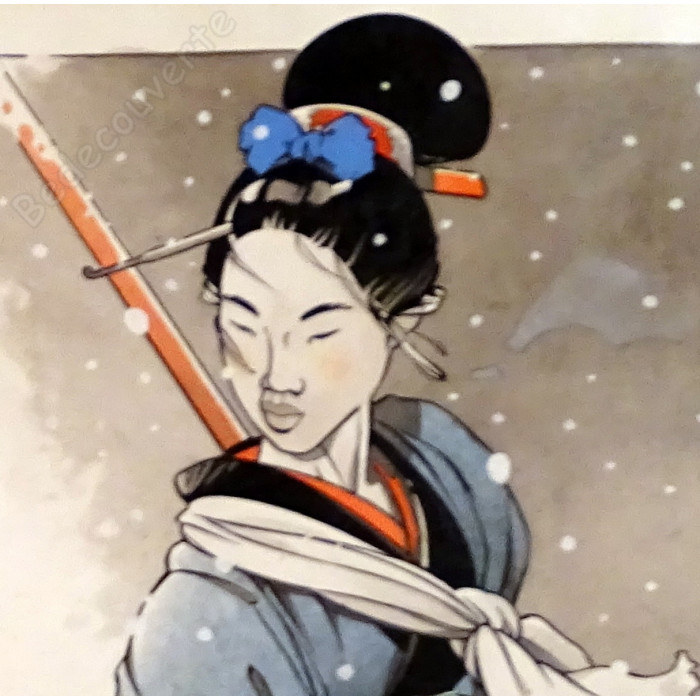 Michetz - Dessin Original Geisha à l'Arc