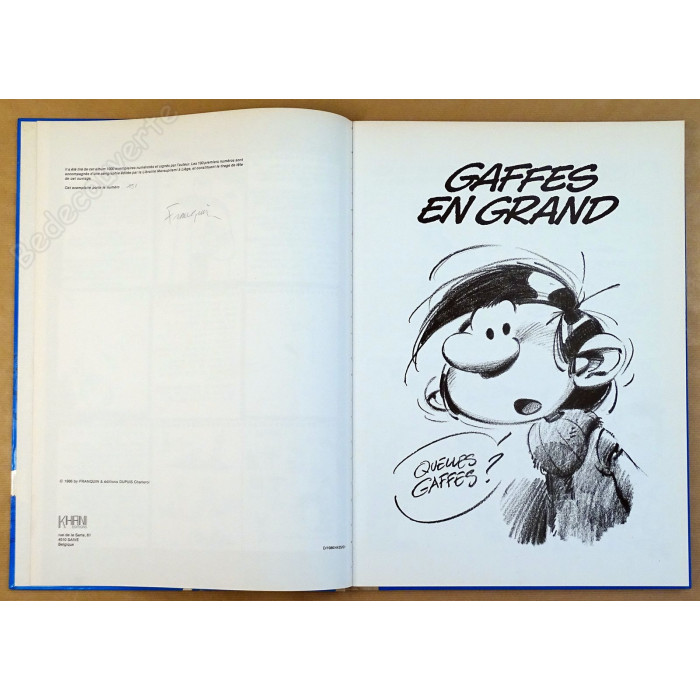 Franquin - Gaston Gaffes en Grand Tirage de Luxe n°151/1000