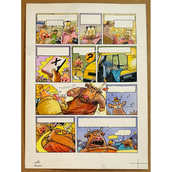 De Moor Johan - Planche Originale Lait Entier Requiem Pour Une Vache pl.33
