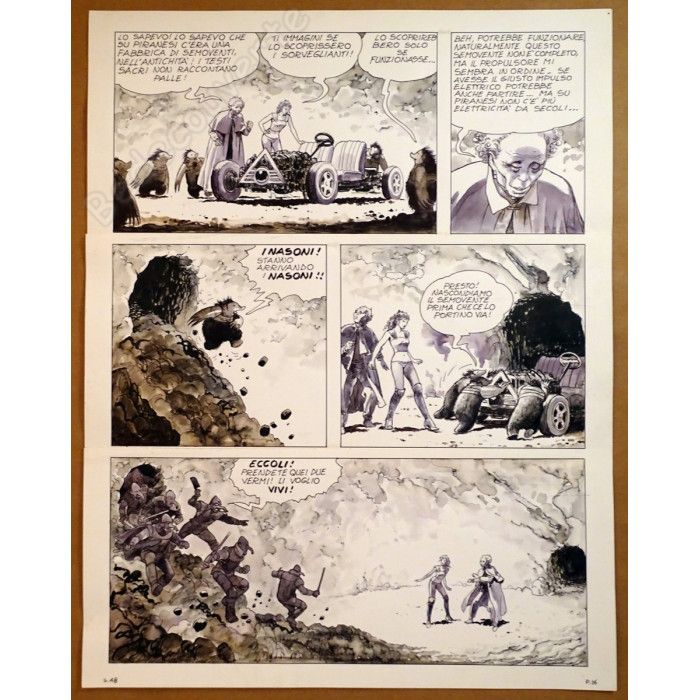 Manara Milo - Planche Originale Piranèse La Planète Prison pl.16