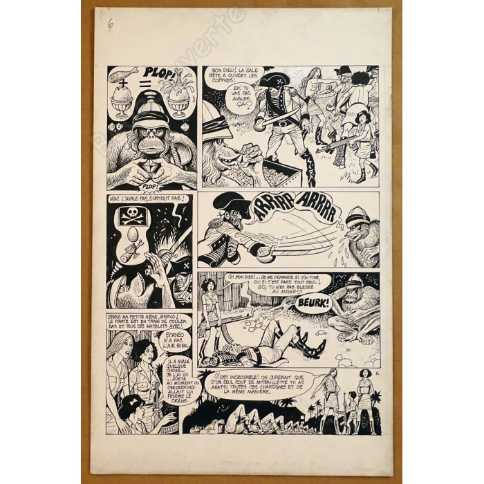 Pichard - Planche originale Bornéo Jo Tome 1 pl.6