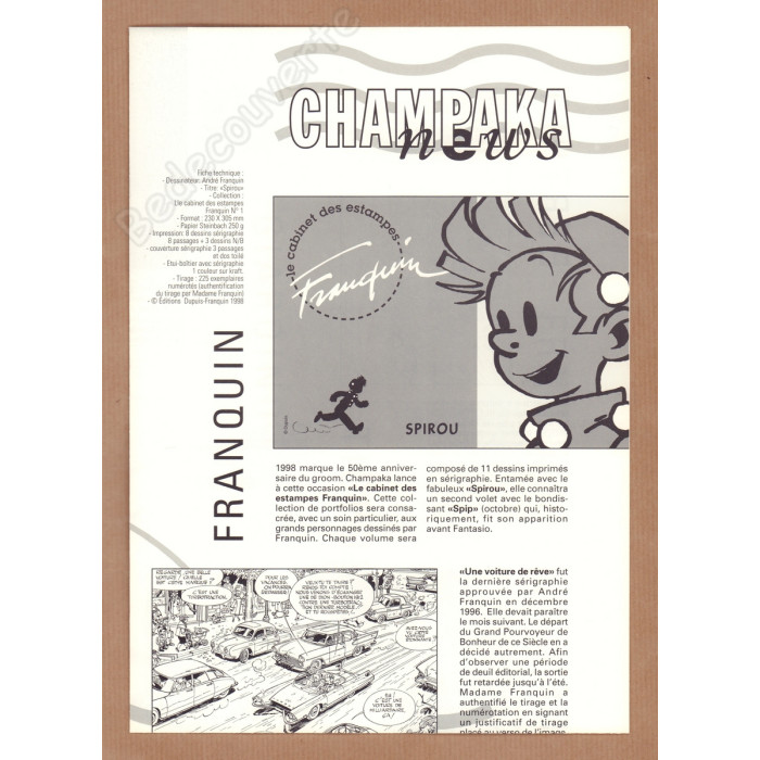 Franquin - Portfolio Le Cabinet Des Estampes Spip